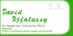 david ujfalussy business card